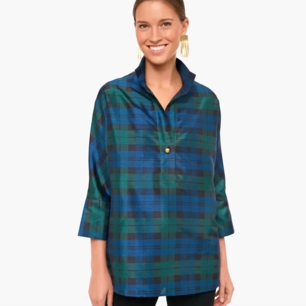 TUCKERNUCK Blackwatch French Cuff Celine Top